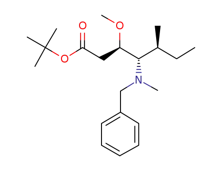 tert-butyl (3R,4S,5S)-4-[benzyl(methyl)amino]-3-methoxy-5-methyl heptanoate